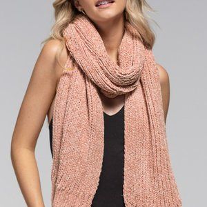 Ruggine Chenille Rib Knit Scarf